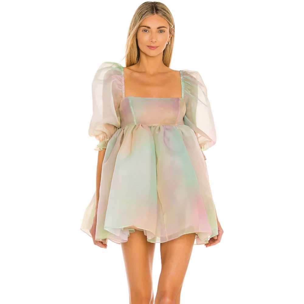 Selkie Rainbow puff dress
